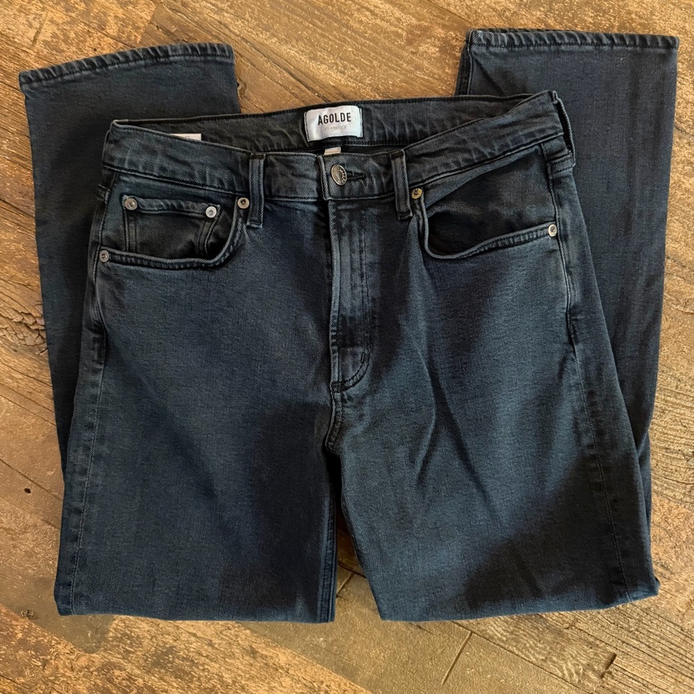 Agolde Kye Mid-Rise Straight Crop Pepper Size 27 - Picture 2 of 8